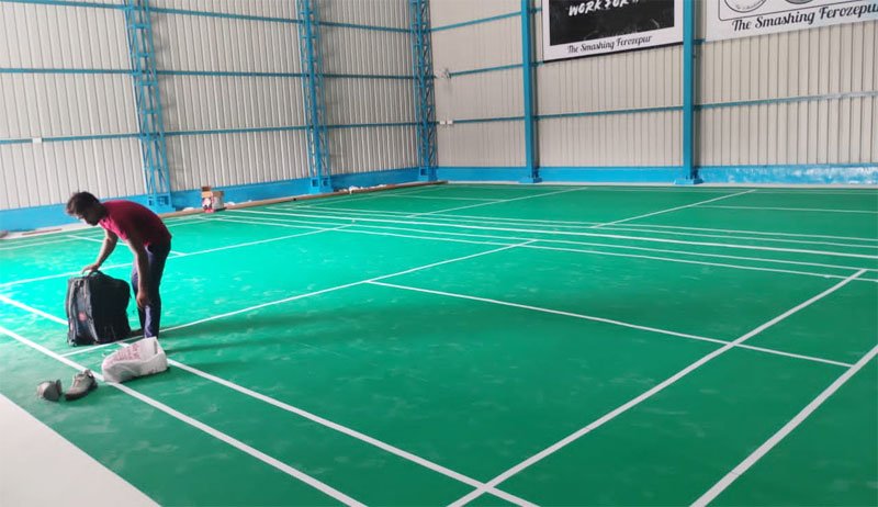Pvc badminton court mat
